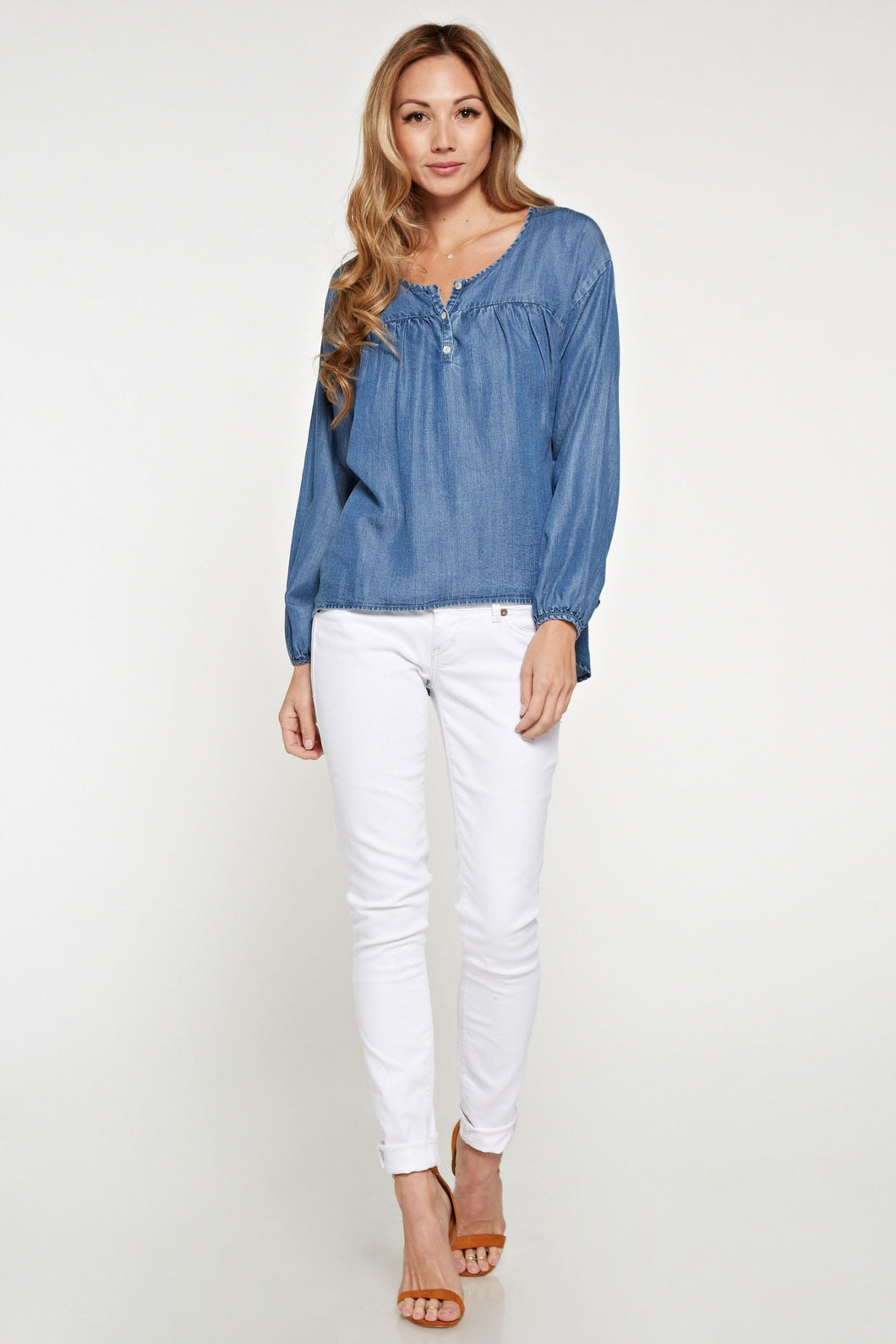 DENIM TENCIL TOP