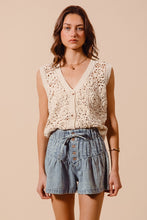 Load image into Gallery viewer, DRAWSTRING DENIM FLARE SHORTS
