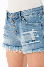 Load image into Gallery viewer, MID RISE FRAYED HEM BOYFRIEND SHORTS
