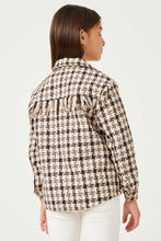 Load image into Gallery viewer, GIRLS HOUNDSTOOTH SHACKET
