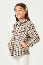 Load image into Gallery viewer, GIRLS HOUNDSTOOTH SHACKET
