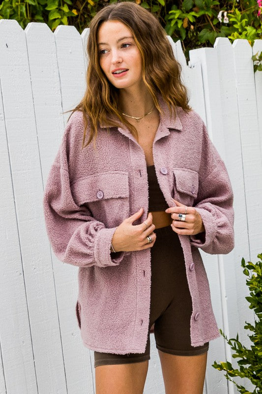 OVERSIZED FUZZY SHACKET