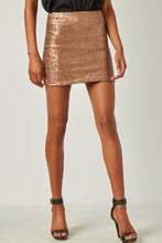 Load image into Gallery viewer, STRETCH SEQUIN MINI SKIRT
