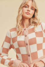 Load image into Gallery viewer, PINK CHECKERED CARDIGAN
