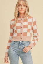Load image into Gallery viewer, PINK CHECKERED CARDIGAN
