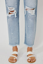 Load image into Gallery viewer, PAINT SPLATTER DISTRESSD DENIM

