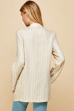 Load image into Gallery viewer, SINGLE STRIPE LINEN BLAZER
