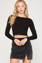 Load image into Gallery viewer, CORDUROY SKIRT WITH FRONT SIDE SLIT
