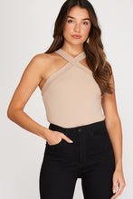 Load image into Gallery viewer, CROSS FRONT HALTER BODY SUIT
