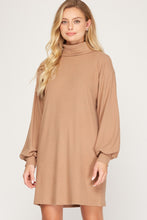 Load image into Gallery viewer, TURTLE NECK KNIT DRESS

